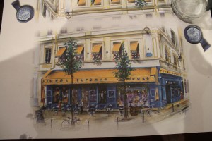 This is the placemat on the table, very pretty rendering